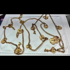Vintage Unsigned "Art" Chunky Lock and Key Necklace